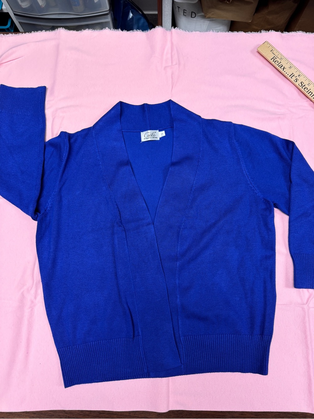 Cielo Women's Cobalt Blue Open-Front Cardigan